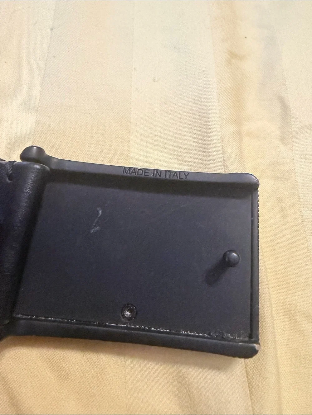 Christian Louboutin Black Leather Belt with Red Trim & Credit Card wallet.